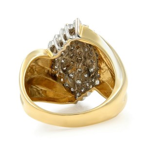 Rachel Koen Cluster Diamond Ring 14K Gold 1.30cttw Ring Size 6.5