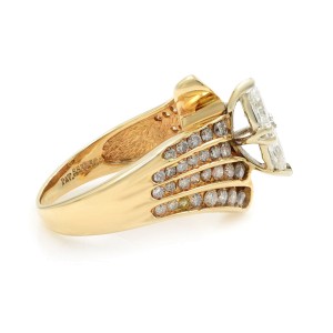 Rachel Koen Diamond Engagement Ring Marquise Illusion 14K Gold 1.75 Cttw Size 6
