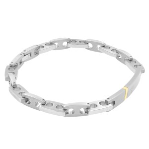 Bliss by Damiani Joint Stainless Steel 18K Yellow Gold Diamond Bracelet