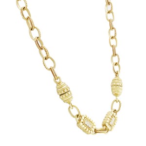 Vintage Diamonds Women's Vintage Necklace 18k Yellow Gold 0.80 cttw