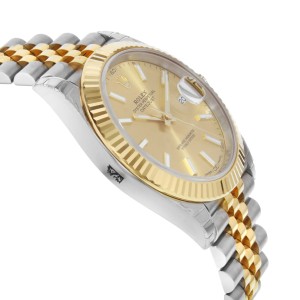 Rolex Datejust 41 Steel 18K Yellow Gold Champagne Index Dial Mens Watch 126333