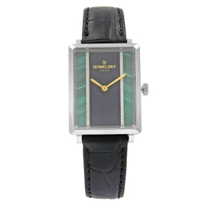 Gomelsky Shirley Fromer Steel Green Black Diamond Dial Womens Watch G0120023383