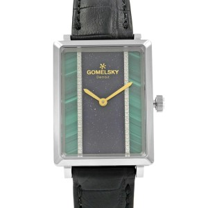 Gomelsky Shirley Fromer Steel Green Black Diamond Dial Womens Watch G0120023383