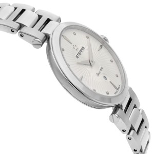 Eterna Grace Steel Diamond  Silver Dial Quartz Womens Watch 2560.54.66.1713