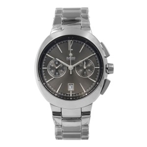 Rado D-Star Ceramic Gray Silver Dial Chronograph Automatic Mens Watch R15198102