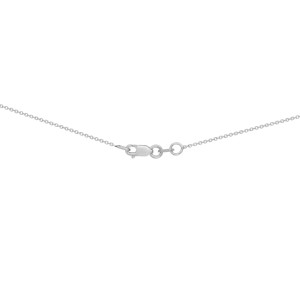 Rachel Koen 14K White Gold Sideways Wishbone Necklace 0.24cttw