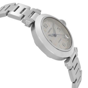 Cartier Pasha 35mm Steel Silver Arabic Dial Automatic Midsize Watch W31023M7