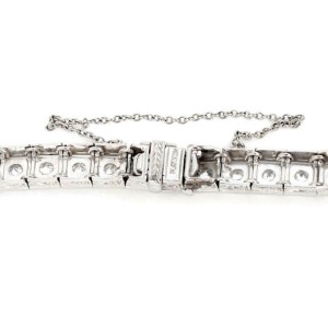 Art Deco 1.60ct Diamond Sapphire Platinum Fancy Milgrain Bracelet