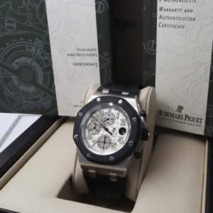 Audemars Piguet Rubberclad 42mm Steel Silver Dial Watch 