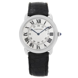 Cartier Ronde Solo 36mm Stainless Steel Silver Dial Unisex Quartz Watch 