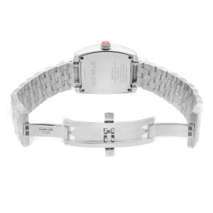 Michele Urban Mini Steel Diamond Silver Dial Quartz Ladies Watch 