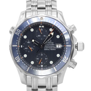 Omega Seamaster Diver 300 Chronograph 42mm Steel Blue Dial Mens Watch