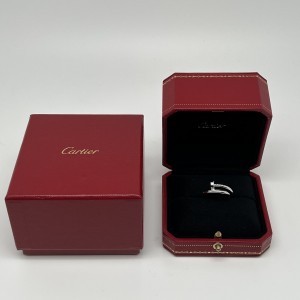 Cartier Juste Un Clou Ring 18K White Gold Size 55 US 7.25