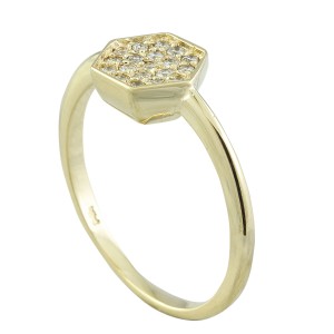 0.22 Carat 14K Yellow Gold Diamond Ring