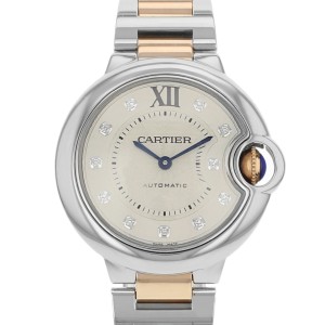 Cartier Ballon Bleu WE902044 Steel & 18K Rose Gold Automatic Ladies Watch