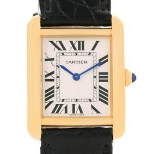 cartier tank solo small yellow gold
