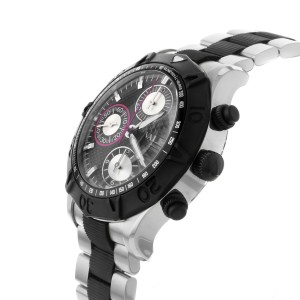 Valentino Steel Rubber Black Dial Chrono Automatic Mens Watch V40LCA9R909-S09R