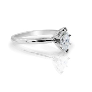 Rachel Koen Marquise Diamond Solitaire Engagement Ladies Ring 0.62ct 14K Gold