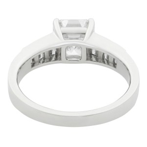 Rachel Koen 18K White Gold Square Emerald Cut Diamond Engagement Ring 2.21ct