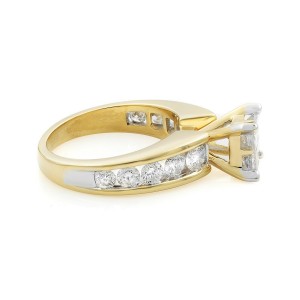 Rachel Koen 14K Yellow Gold Princess Cut Multi Shaped Engagement Ring Size 7