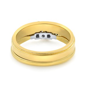Rachel Koen Two Piece Diamond Engagement Ring Set 18K Yellow Gold 0.45cts Size 6