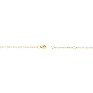 Rachel Koen 14K Yellow Gold Pave Diamond 0.09cttw 18 Inch Bar Necklace