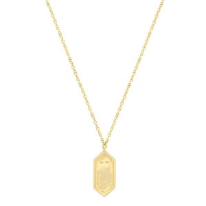 Rachel Koen 14K Yellow Gold Pave Diamond 0.09cttw 18 Inch Bar Necklace