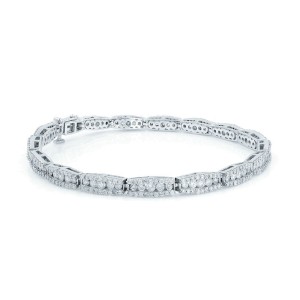 Rachel Koen 14K White Gold Diamond 3.6cttw Bracelet