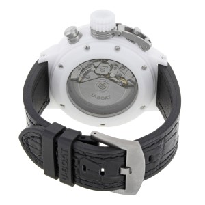 U-Boat Flightdeck 50 White Ceramic Carbon Fiber Dial Automatic Mens Watch 7095