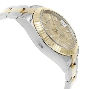 Rolex Sky-Dweller Champagne Dial Steel Yellow Gold Automatic Mens Watch 326933