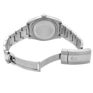 Rolex Datejust 36mm Steel 18K White Gold Silver Diamond Dial Watch 116234