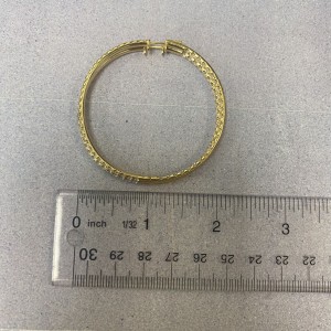 Rachel Koen 18K Yellow Gold Pave Diamond Large Hoop Earrings 5.25cttw