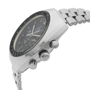 Omega Speedmaster Mark II Steel Black Dial Hand Wind Mens Vintage Watch 145.014