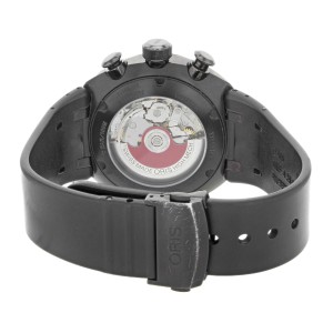 Oris TT3 Chronograph 7611 Black Titanium Carbon Fiber Dial Automatic Mens Watch