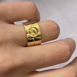 Cartier 18K Yellow Gold High Love Ring Size 49 US 5 