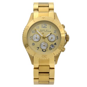 Marc by Marc Jacobs Chronograph Yellow Gold Tone Steel Ladies Watch MBM3188