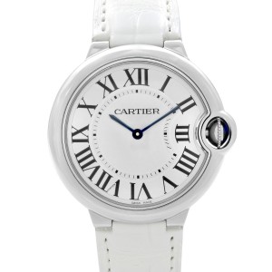 Cartier Ballon Bleu 36mm Steel Silver Dial  Automatic Unisex Quartz Watch 