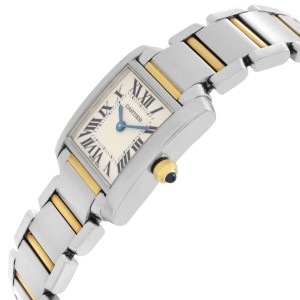 Cartier Tank Francaise 20mm Steel 18K Gold Quartz Ladies Watch W51007Q4