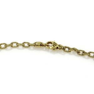Judith Ripka Diamond & Amethyst 18k Yellow Gold Textured Fancy Necklace
