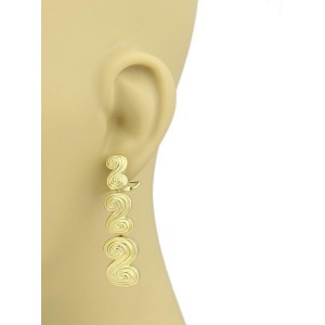 Tiffany & Co. SPIRO 18k Yellow Gold Spiral Drop Dangle Earrings