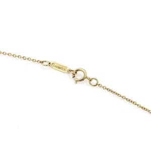 Tiffany & Co. 18k Yellow Gold Pearl Cupid's Arrow Heart Pendant & Chain