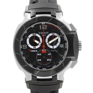 Tissot T-Race Stainless Steel Black Dial Quartz Mens Watch T048.417.27.057.00