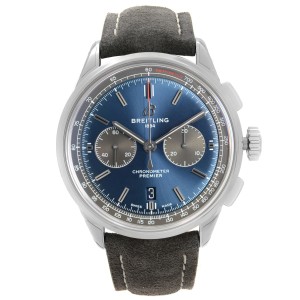 Breitling Premier B01 Steel Chronograph Blue Dial Automatic Watch
