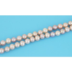 Tiffany & Co. Signature Multi-Color 7mm Pearls 18k White Gold Clasp Necklace