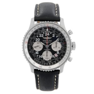 Breitling Navitimer Cosmonaute Steel Black Dial Mens Watch 