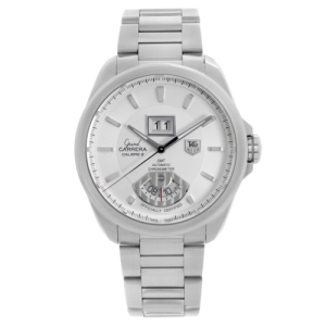 TAG Heuer Grand Carrera GMT Steel Silver Dial Automatic Watch 