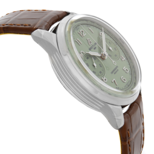 Breitling Premier B09 Steel Chronograph Green Dial Manual Watch 