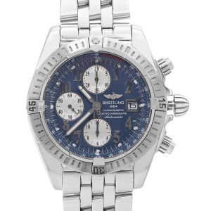 Breitling Chronomat Evolution Steel Blue Dial Automatic Watch 