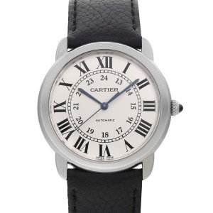 Cartier Ronde Solo 36mm Steel Silver Dial Automatic Ladies Watch 