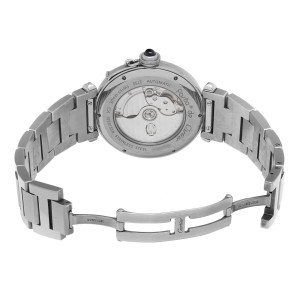 Cartier Pasha Stainless Steel Silver Dial Automatic Men Watch 